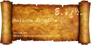 Belicza Ádám névjegykártya